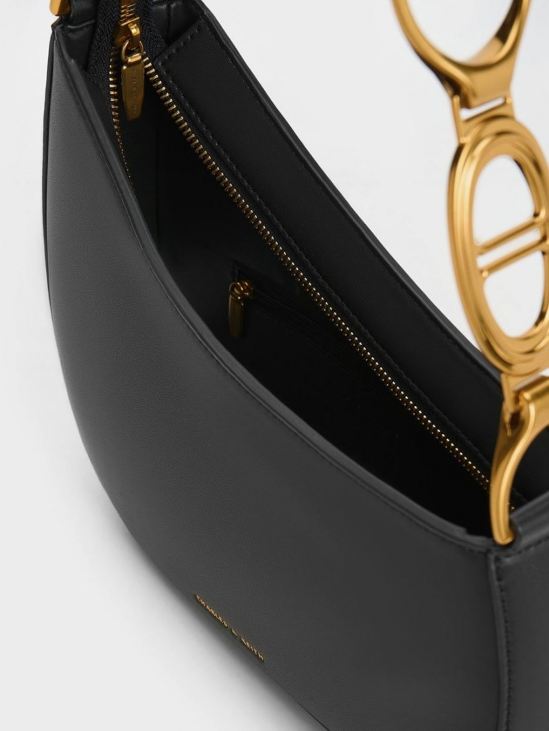 τσάντεσ ώμου Charles And Keith Asymmetrical μαυρα | 80213-HIJW