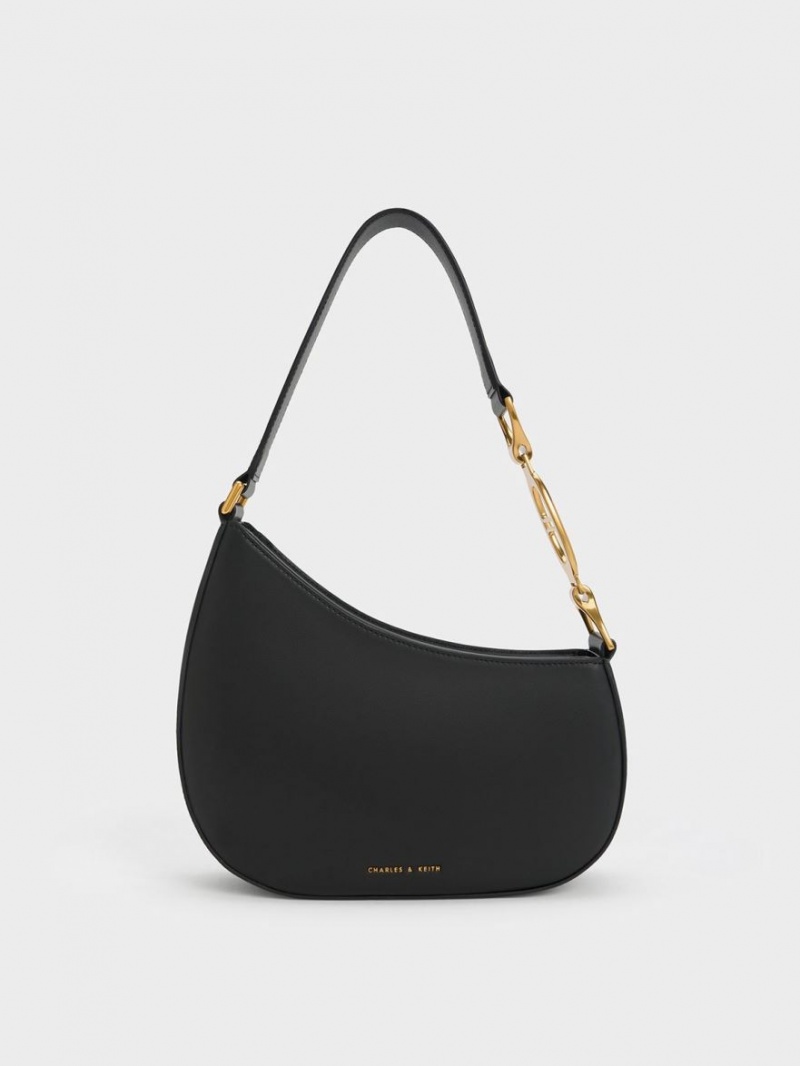 τσάντεσ ώμου Charles And Keith Asymmetrical μαυρα | 80213-HIJW