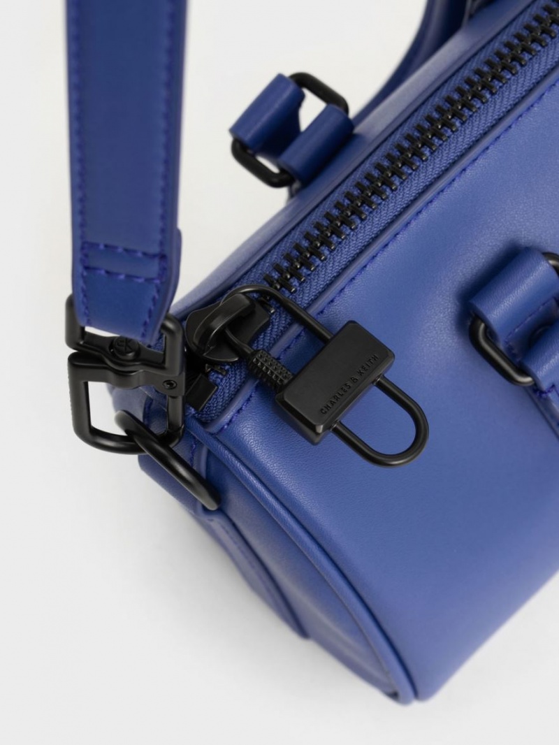 τσάντεσ χιαστί Charles And Keith Balta Chain-Link Bowling μπλε | 09316-LKFH
