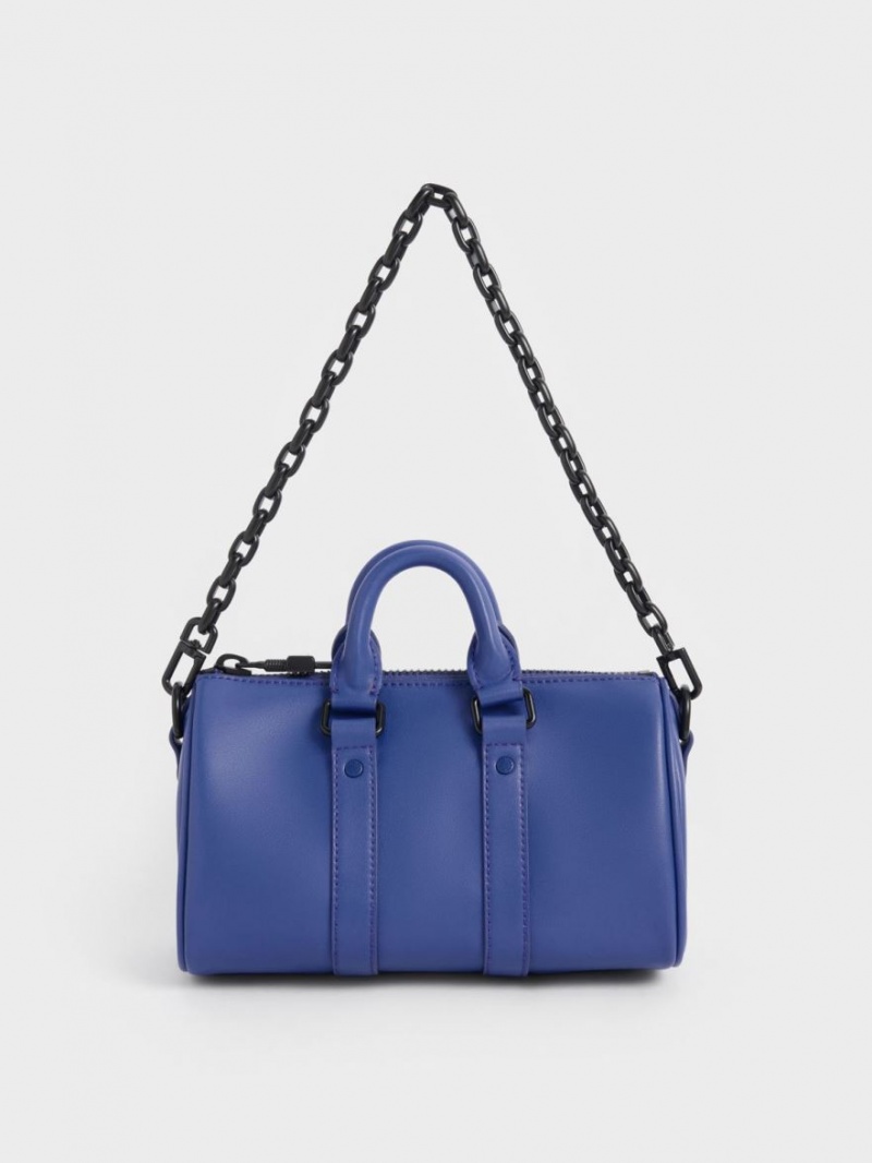 τσάντεσ χιαστί Charles And Keith Balta Chain-Link Bowling μπλε | 09316-LKFH