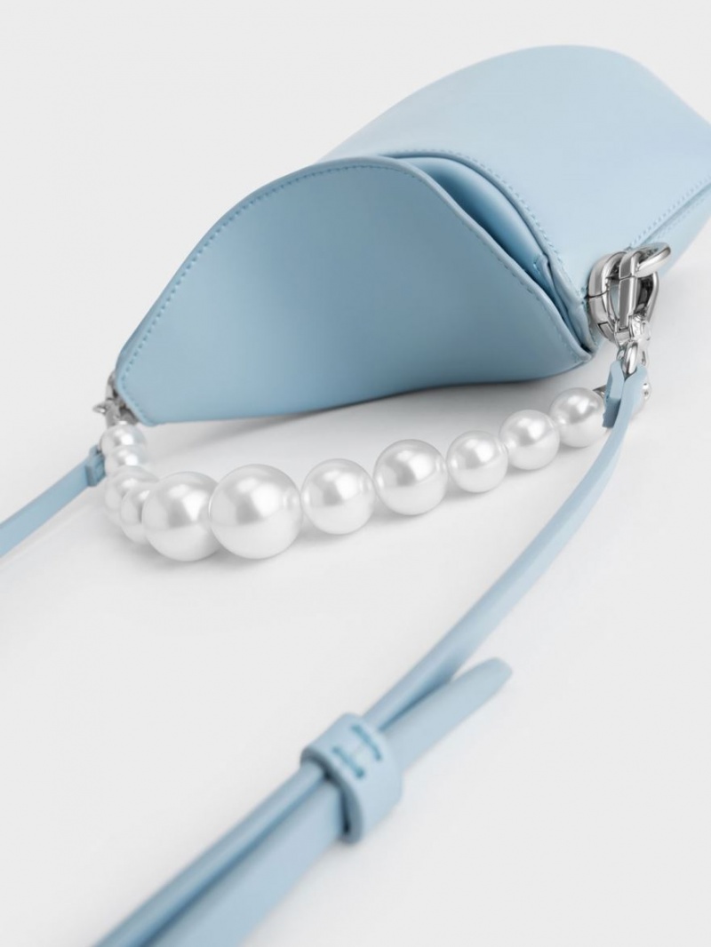 τσαντα χειροσ Charles And Keith Bead-Embellished Knotted ανοιχτο μπλε | 64935-WXRF