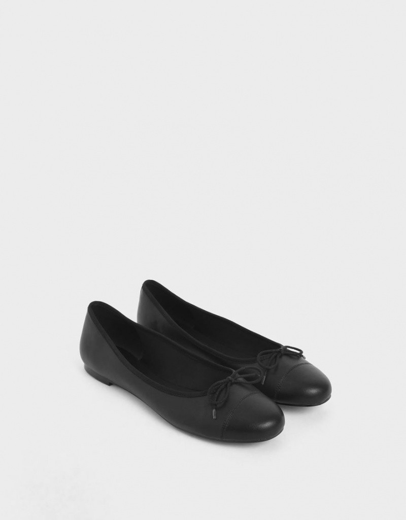 Παπουτσια Μπαλαρινεσ Charles And Keith Bow μαυρα | 57286-TBSF