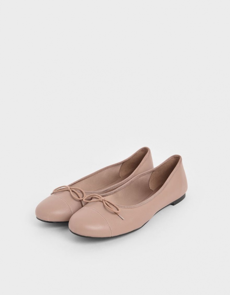 Παπουτσια Μπαλαρινεσ Charles And Keith Bow ροζ | 97318-YFJG