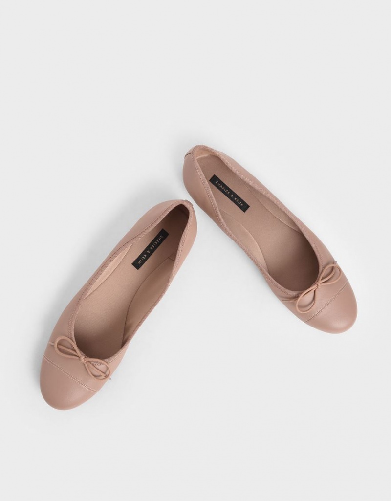 Παπουτσια Μπαλαρινεσ Charles And Keith Bow ροζ | 97318-YFJG
