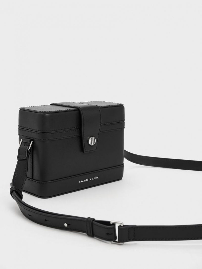 τσάντεσ χιαστί Charles And Keith Bronte Boxy μαυρα | 34162-YKTP