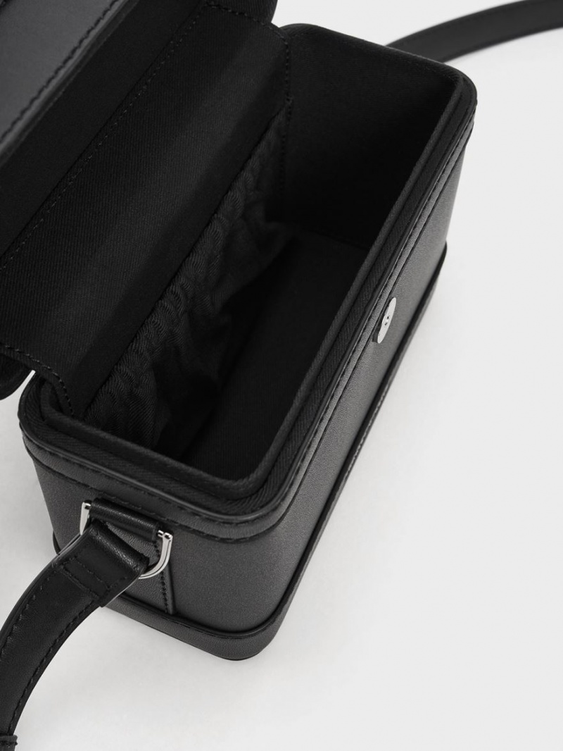 τσάντεσ χιαστί Charles And Keith Bronte Boxy μαυρα | 34162-YKTP