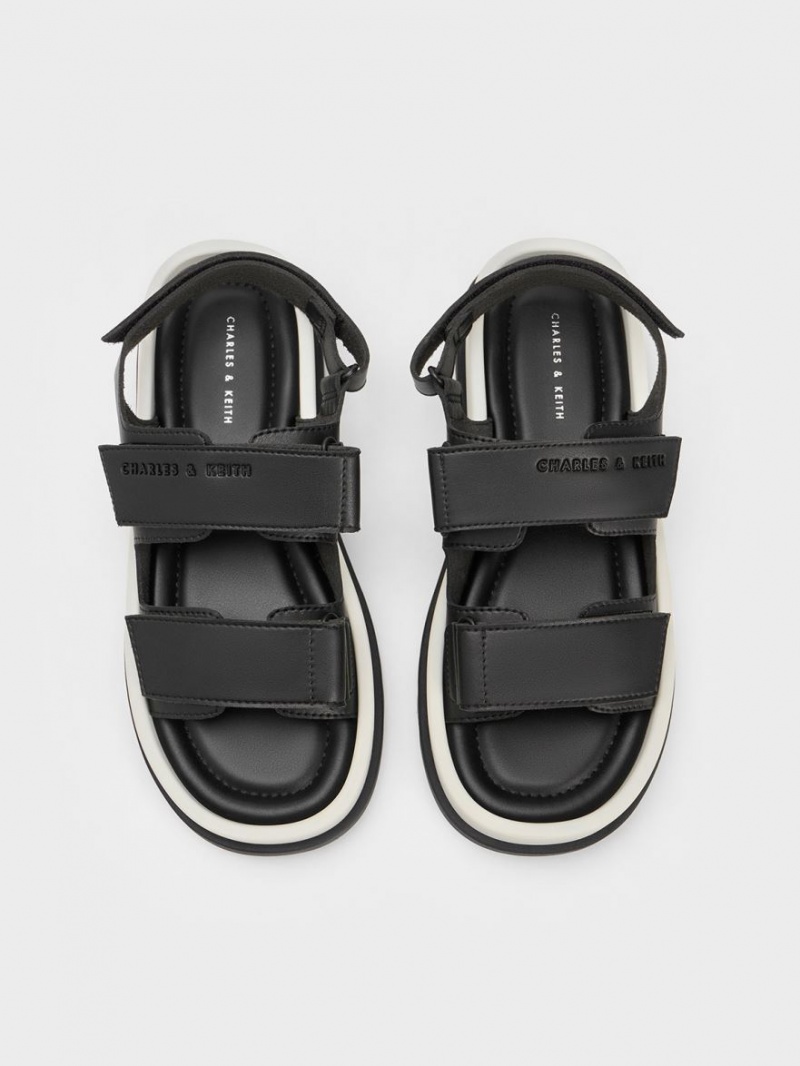 Πεδιλα Πλατφορμεσ Charles And Keith Buckled Sports μαυρα | 26530-UFVH