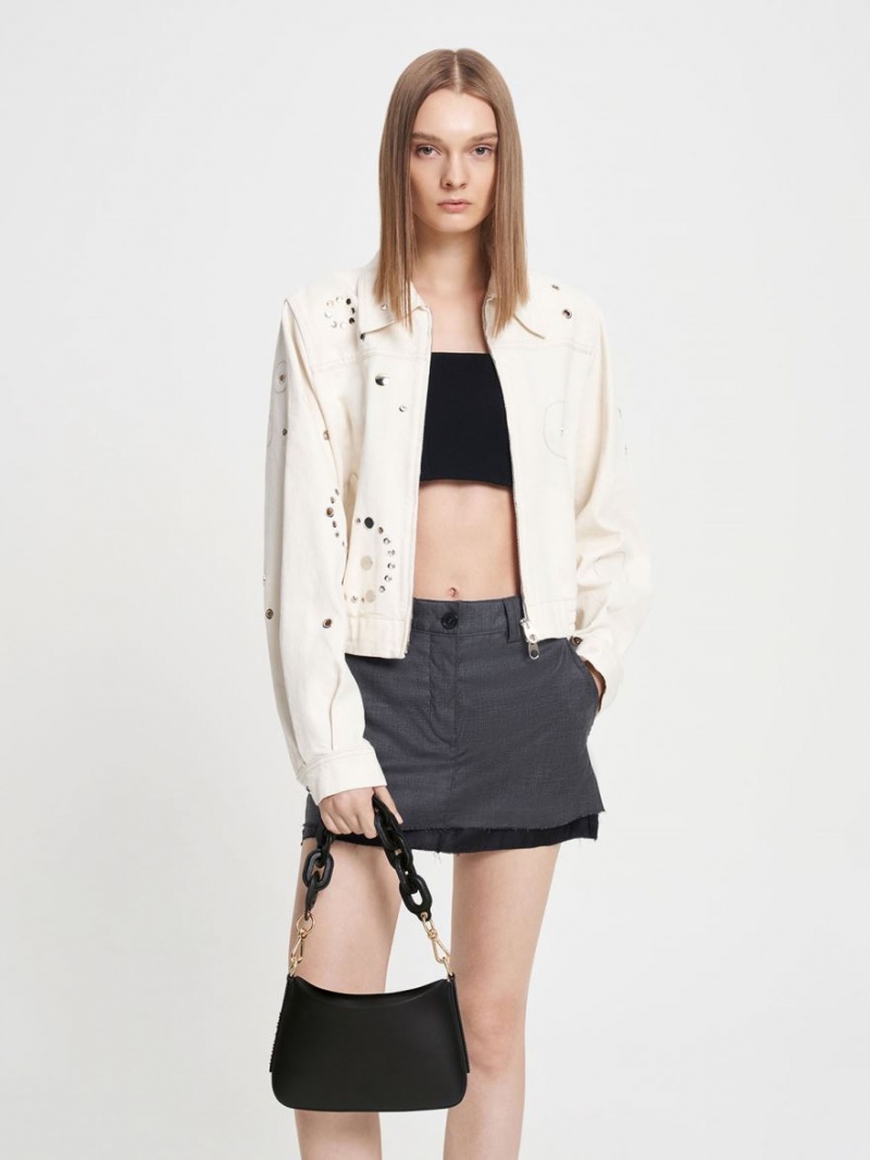 τσαντα χειροσ Charles And Keith Catena Chain μαυρα | 47368-CKLH