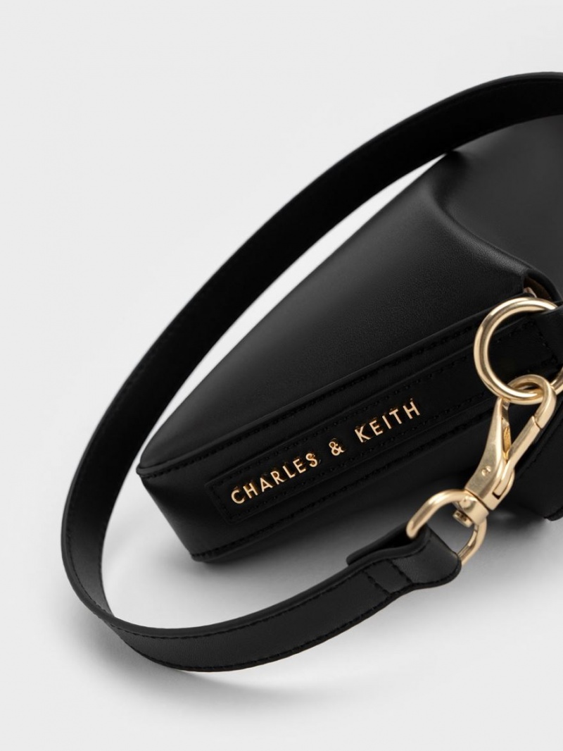 τσαντα χειροσ Charles And Keith Catena Chain μαυρα | 47368-CKLH