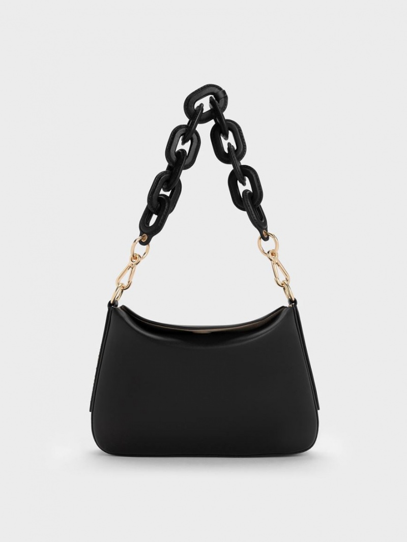 τσαντα χειροσ Charles And Keith Catena Chain μαυρα | 47368-CKLH