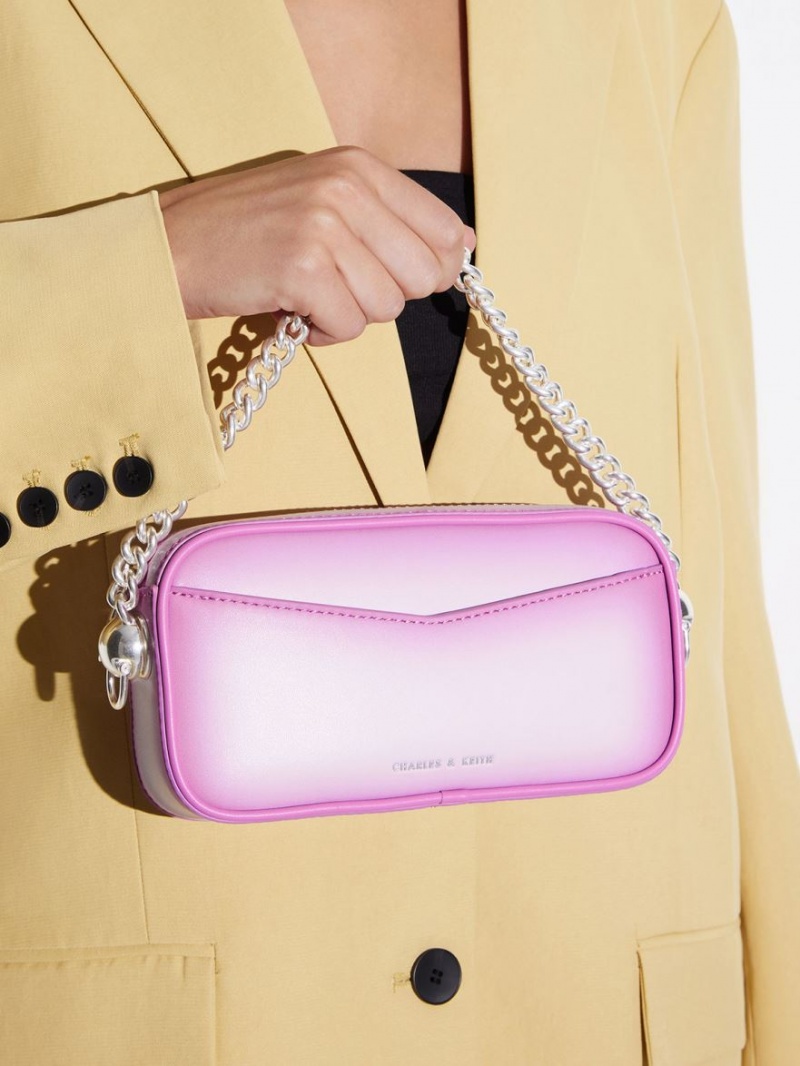 τσάντεσ χιαστί Charles And Keith Cayce Ombre Boxy μωβ | 31570-WDQC
