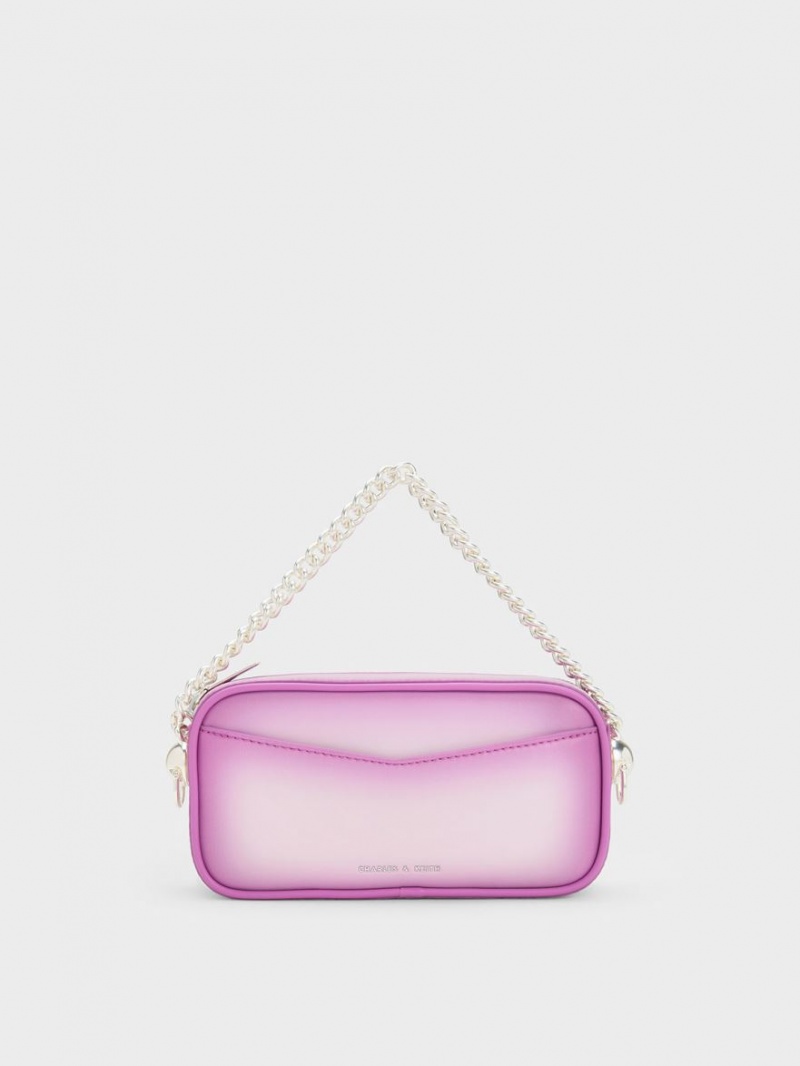 τσάντεσ χιαστί Charles And Keith Cayce Ombre Boxy μωβ | 31570-WDQC