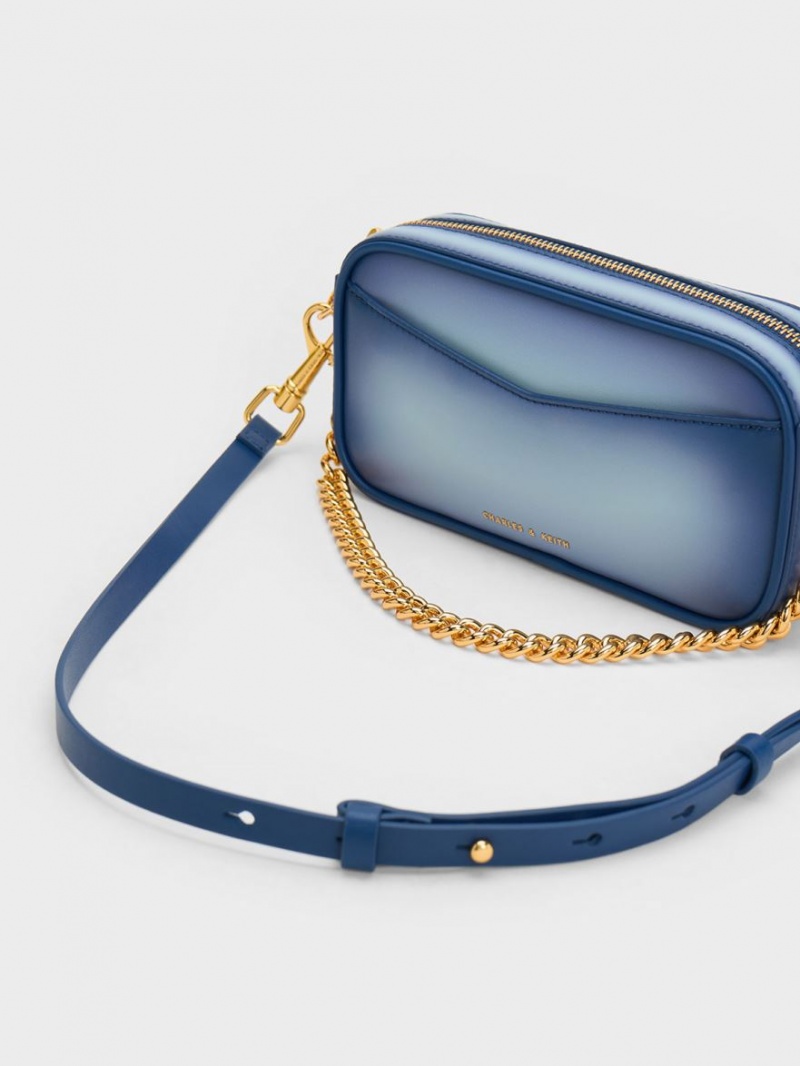 τσάντεσ χιαστί Charles And Keith Cayce Ombre Boxy σκουρο μπλε | 79564-ARKH