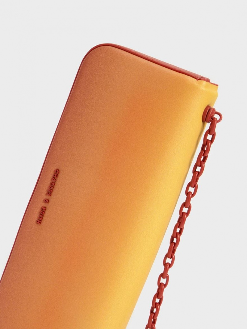 τσάντεσ ώμου Charles And Keith Cesia Chain λουρακια πορτοκαλι | 86421-XASM
