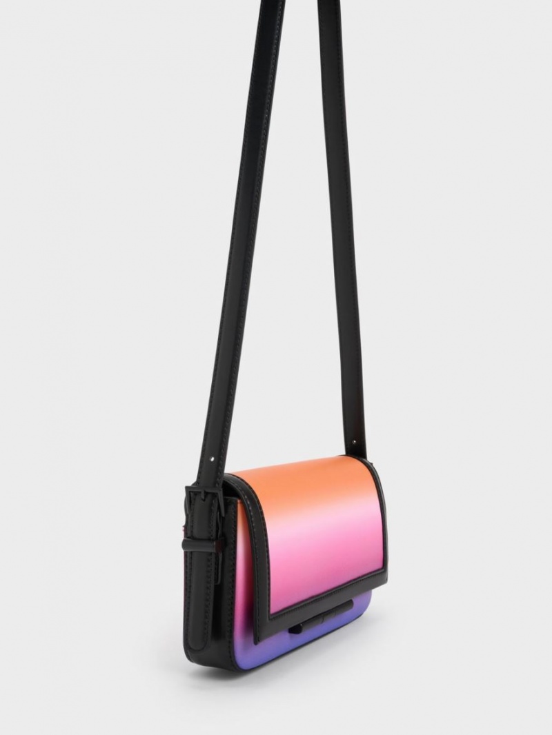 τσάντεσ χιαστί Charles And Keith Cesia Holographic ροζ | 81937-DFXU