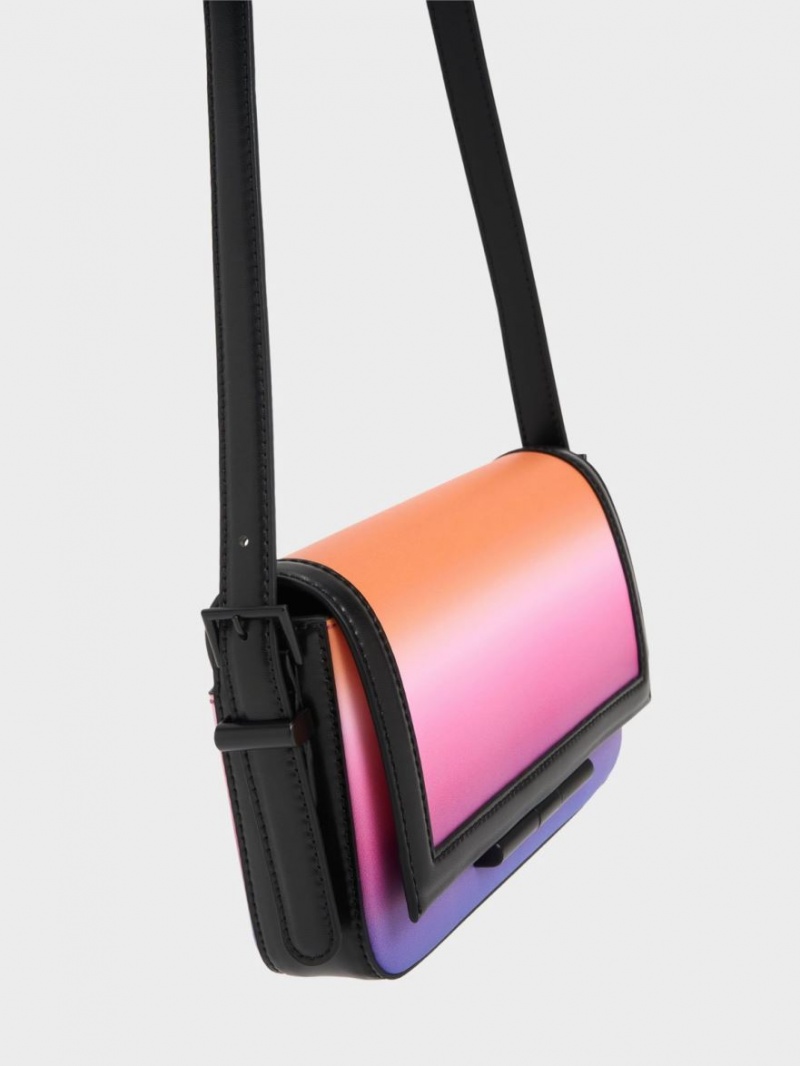 τσάντεσ χιαστί Charles And Keith Cesia Holographic ροζ | 81937-DFXU
