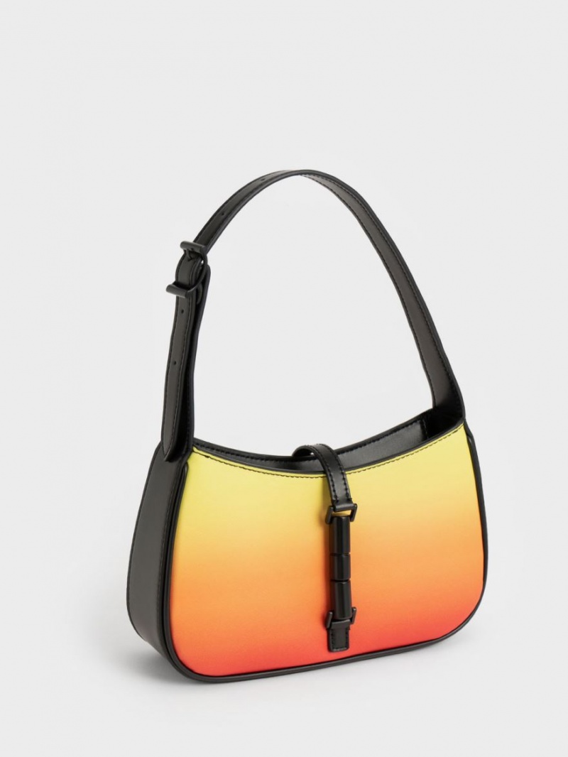 τσάντεσ ώμου Charles And Keith Cesia Ombre πορτοκαλι | 37156-GOLY