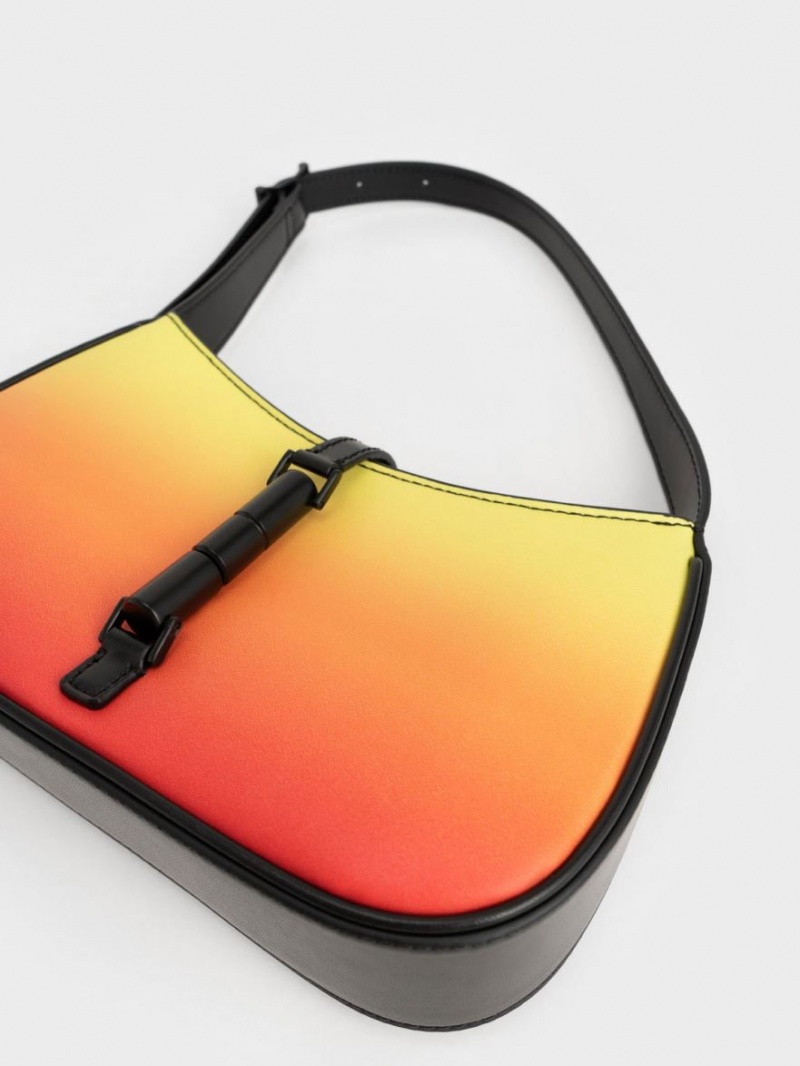 τσάντεσ ώμου Charles And Keith Cesia Ombre πορτοκαλι | 37156-GOLY