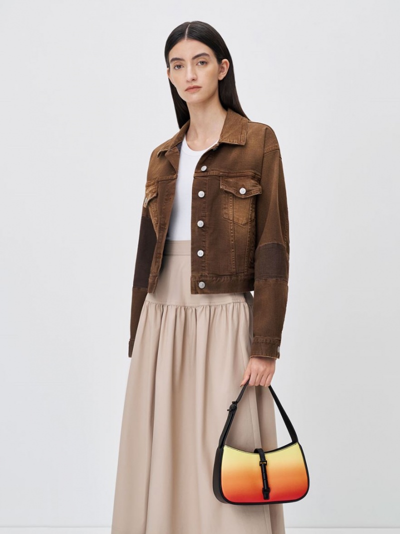 τσάντεσ ώμου Charles And Keith Cesia Ombre πορτοκαλι | 37156-GOLY