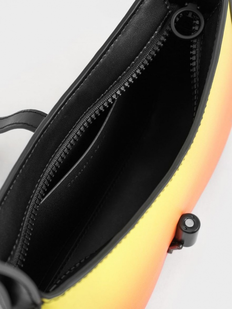 τσάντεσ ώμου Charles And Keith Cesia Ombre πορτοκαλι | 37156-GOLY