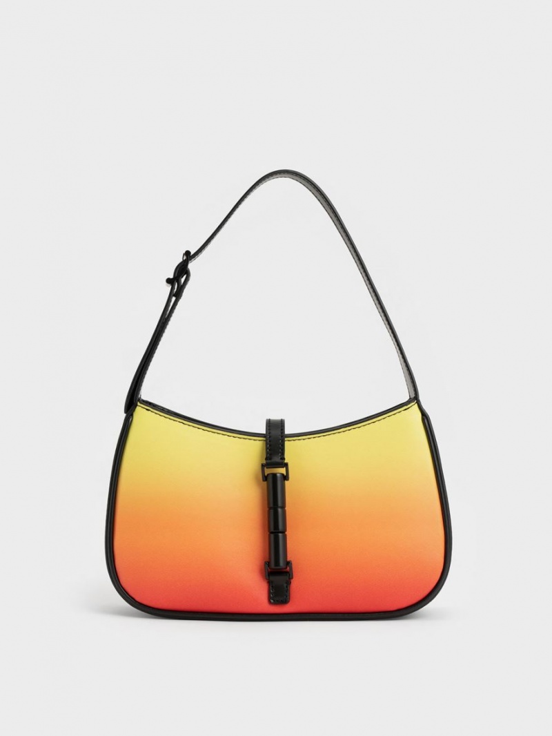 τσάντεσ ώμου Charles And Keith Cesia Ombre πορτοκαλι | 37156-GOLY