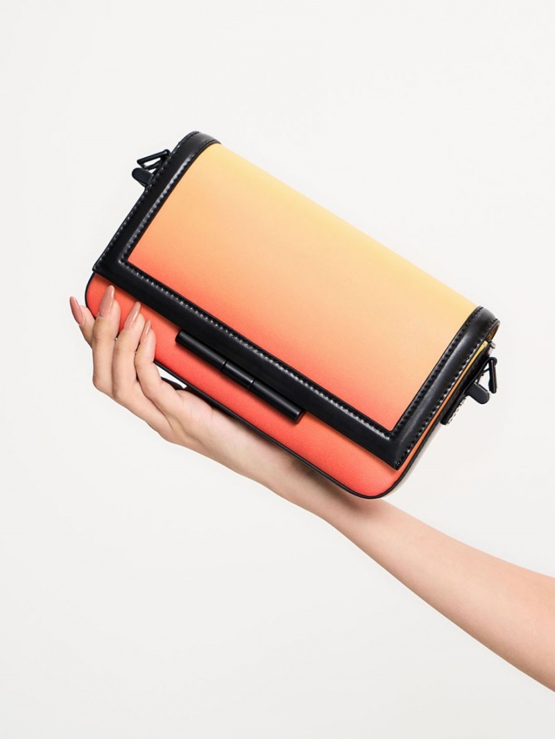 τσάντεσ χιαστί Charles And Keith Cesia πορτοκαλι | 53017-FPMN