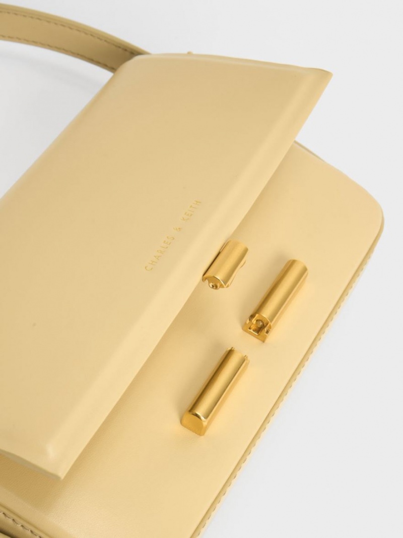 τσάντεσ χιαστί Charles And Keith Cesia Μπεζ | 98517-MLBQ