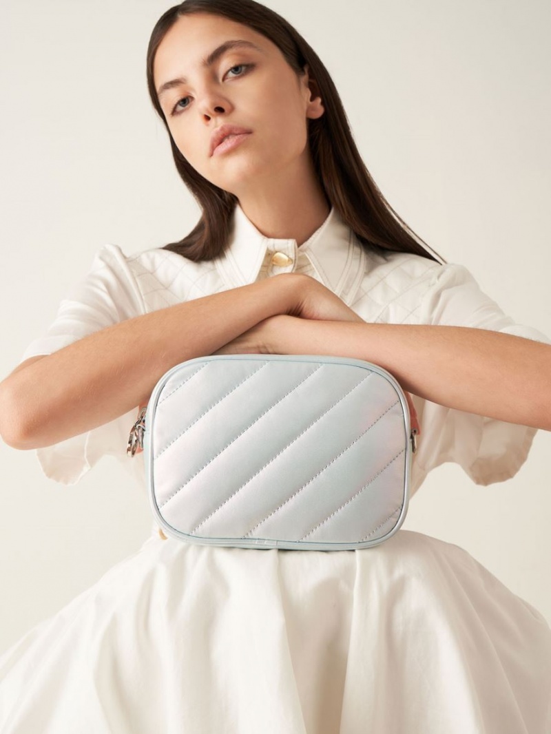 τσάντεσ χιαστί Charles And Keith Chailly Panelled & Pouch παγώνι | 52973-ABLX