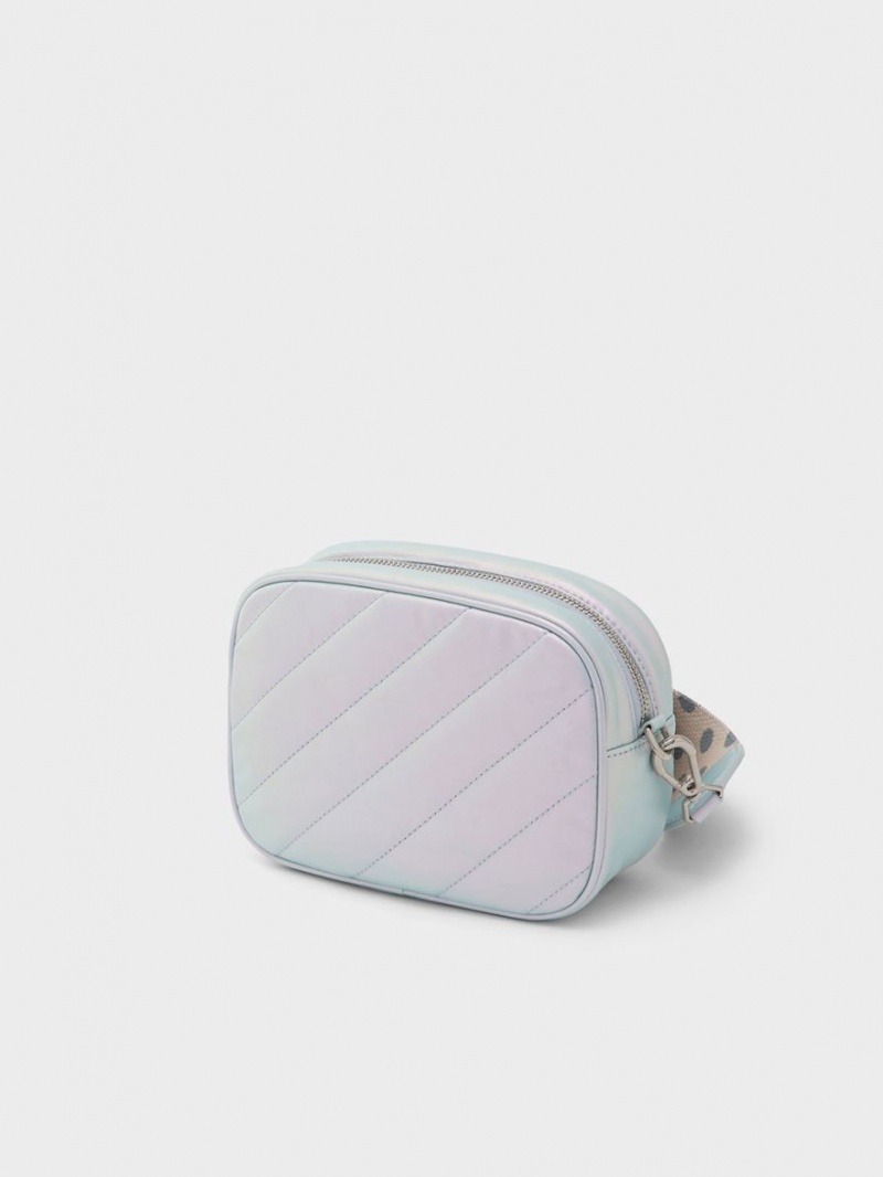 τσάντεσ χιαστί Charles And Keith Chailly Panelled & Pouch παγώνι | 52973-ABLX