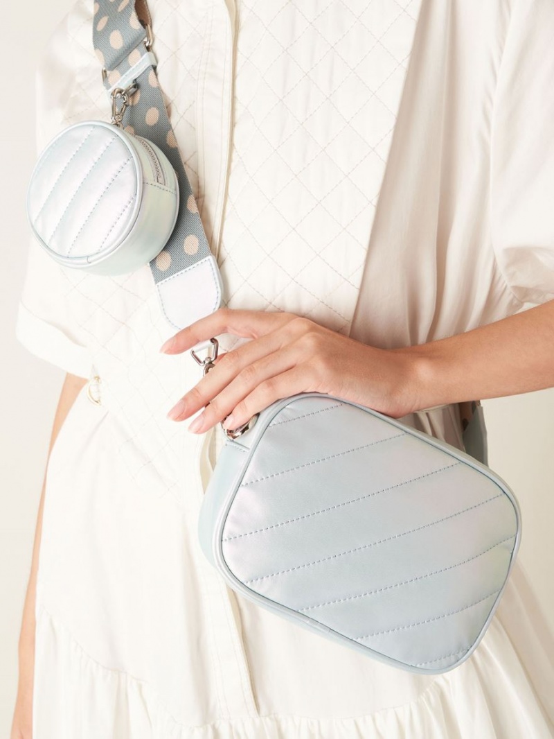 τσάντεσ χιαστί Charles And Keith Chailly Panelled & Pouch παγώνι | 52973-ABLX