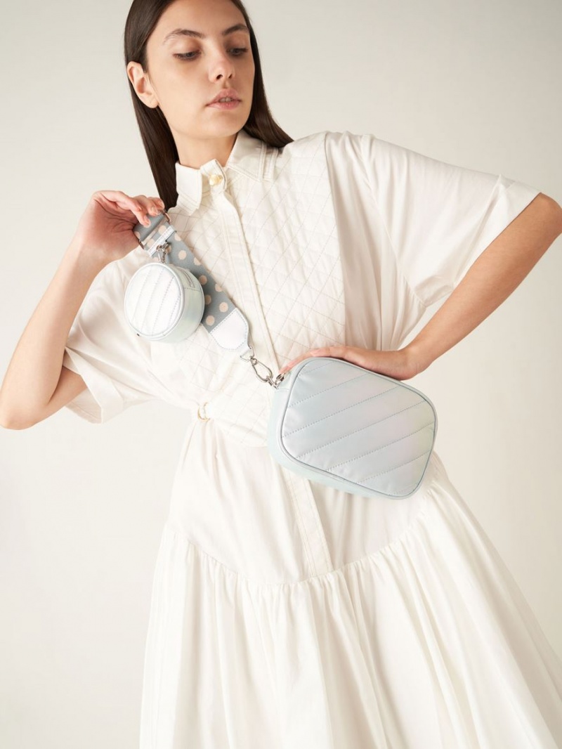 τσάντεσ χιαστί Charles And Keith Chailly Panelled & Pouch παγώνι | 52973-ABLX