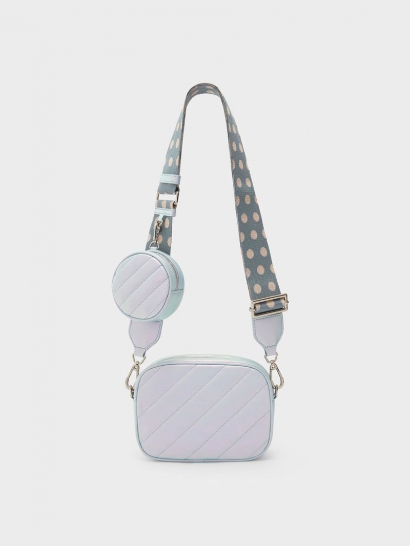τσάντεσ χιαστί Charles And Keith Chailly Panelled & Pouch παγώνι | 52973-ABLX