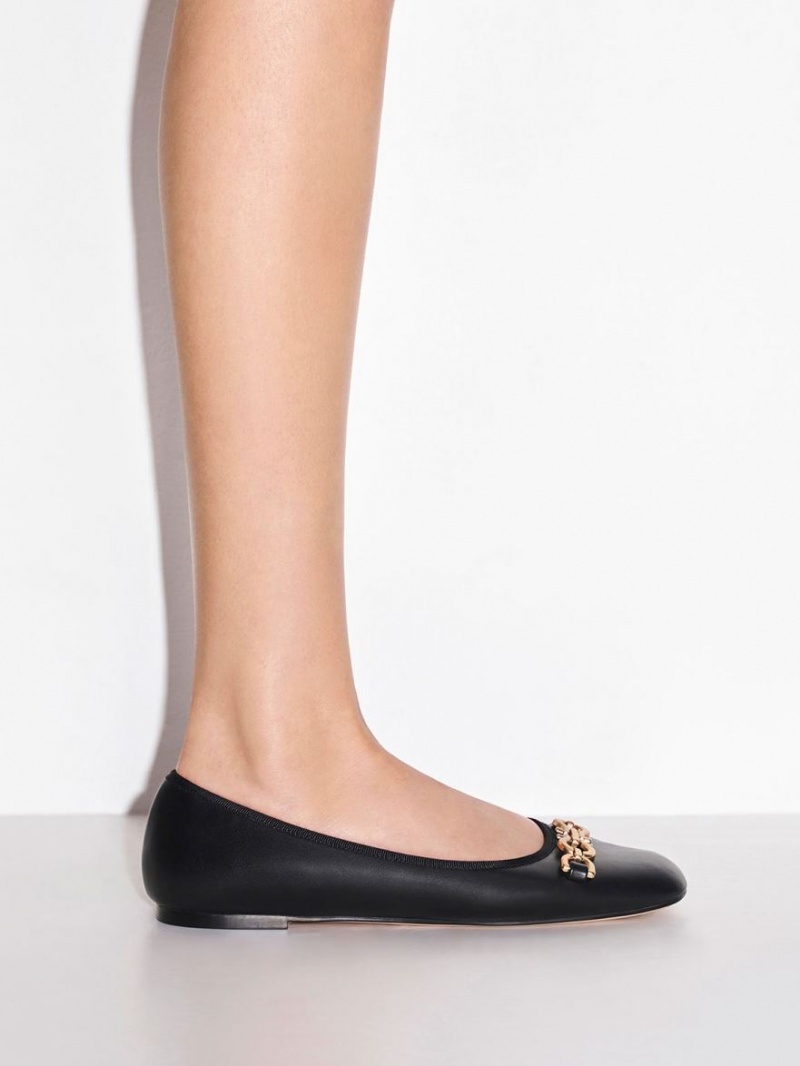 Παπουτσια Μπαλαρινεσ Charles And Keith Chain Link μαυρα | 35920-BXOR