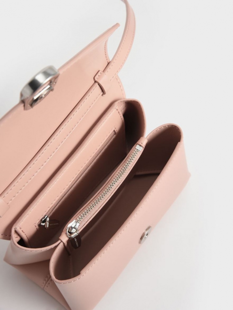 τσάντεσ χιαστί Charles And Keith Chain λουρακια Envelope ροζ | 83546-AMOT