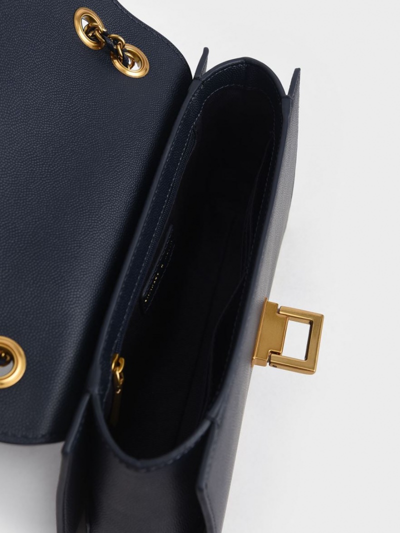 τσάντεσ ώμου Charles And Keith Chain σκουρο μπλε | 53740-OLRS