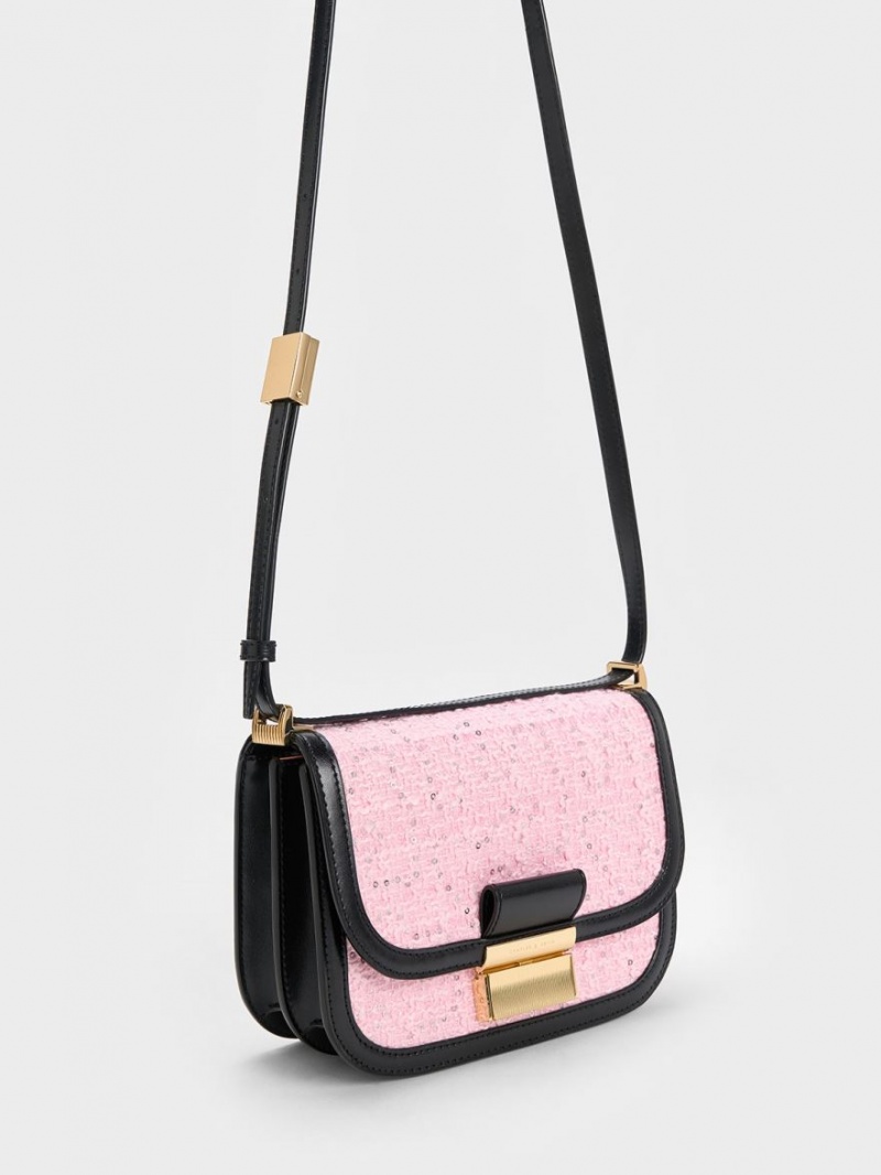 τσάντεσ ώμου Charles And Keith Charlot Tweed Πολύχρωμο | 95281-IKYO