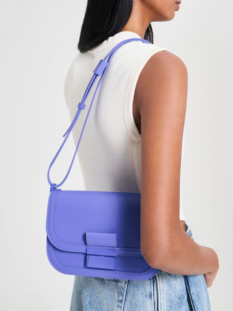 τσάντεσ χιαστί Charles And Keith Charlot μωβ | 10658-IAEL