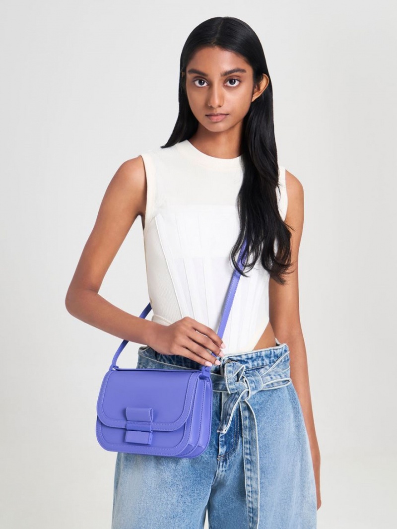 τσάντεσ χιαστί Charles And Keith Charlot μωβ | 10658-IAEL