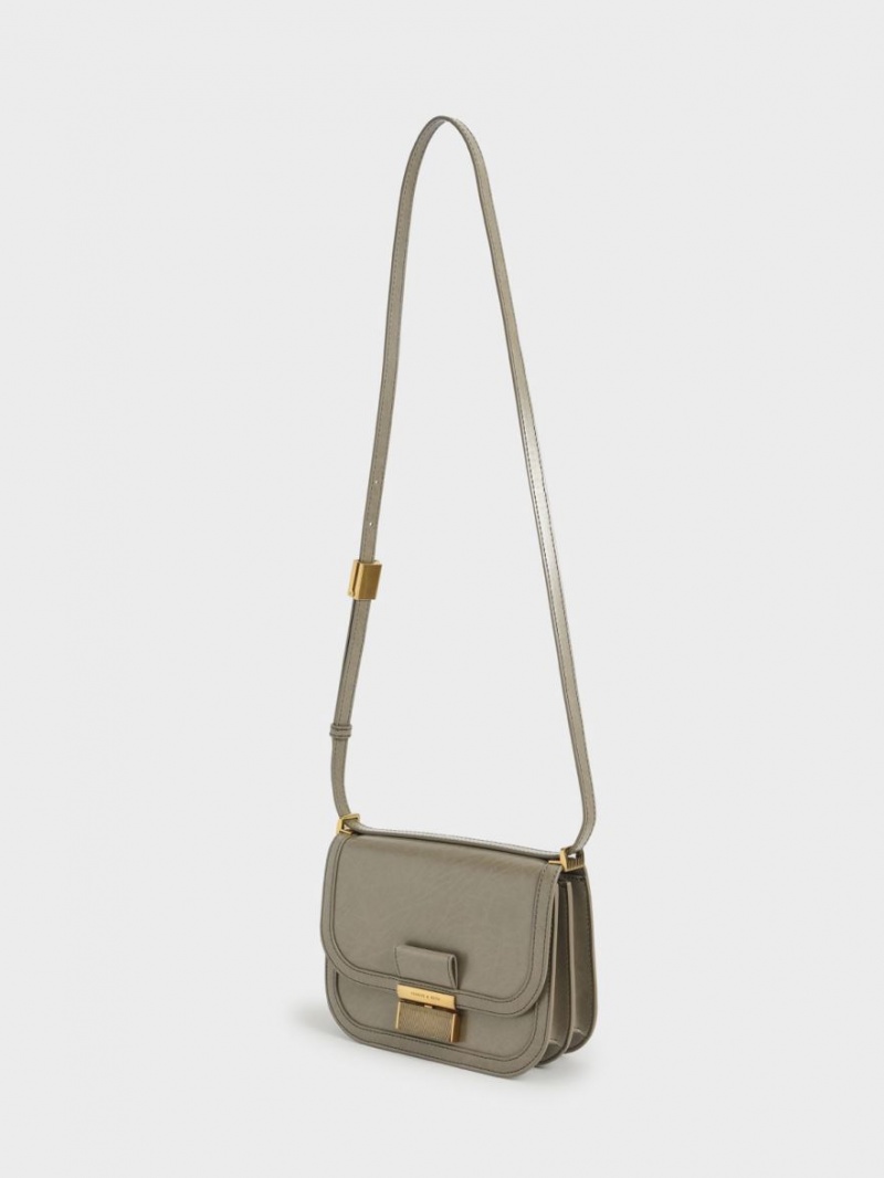 τσάντεσ χιαστί Charles And Keith Charlot γκρι | 25189-UYDC