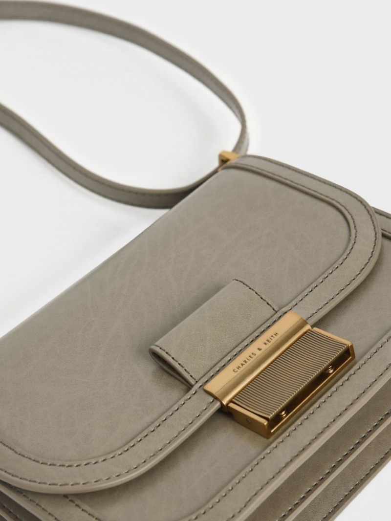 τσάντεσ χιαστί Charles And Keith Charlot γκρι | 25189-UYDC