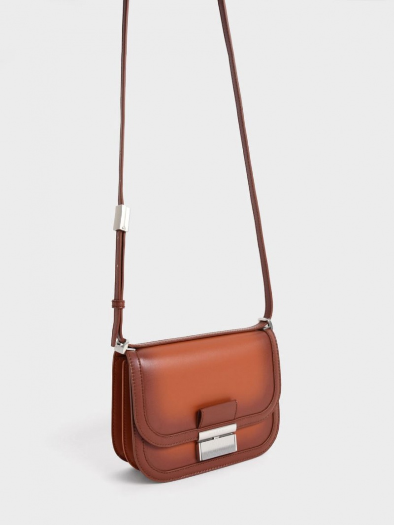 τσάντεσ χιαστί Charles And Keith Charlot καφε | 45839-NDWG
