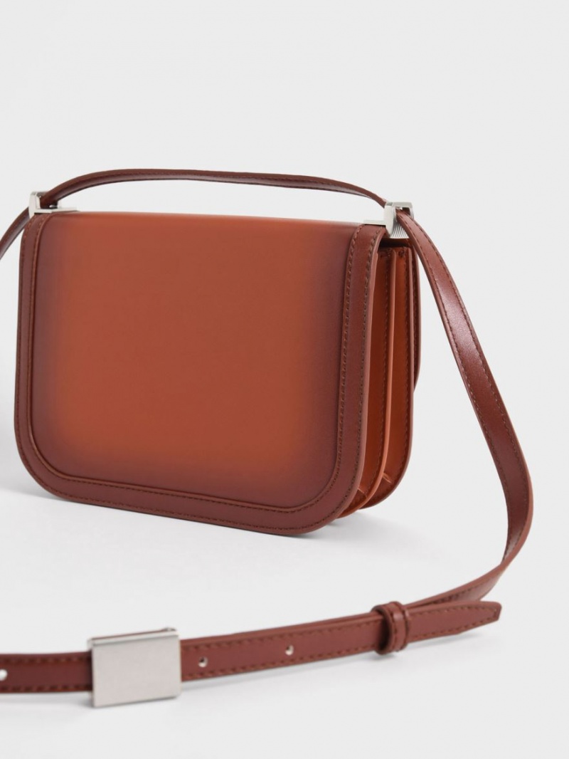 τσάντεσ χιαστί Charles And Keith Charlot καφε | 45839-NDWG