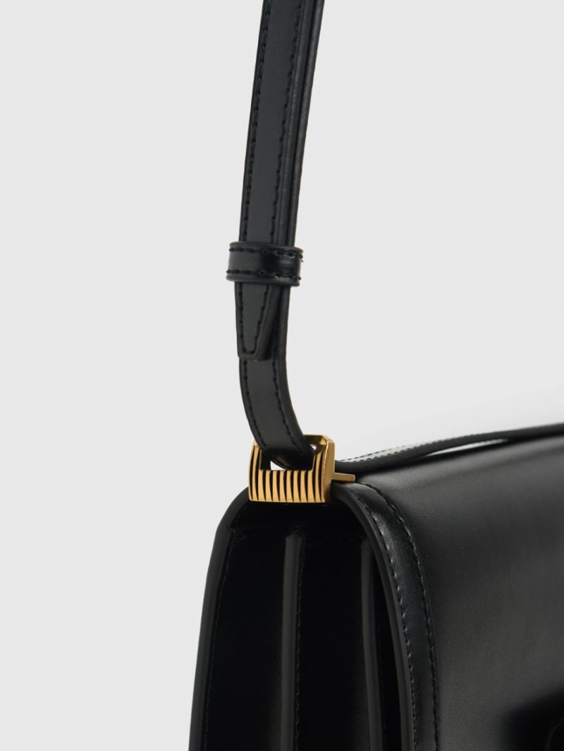 τσάντεσ χιαστί Charles And Keith Charlot μαυρα | 68735-APKI