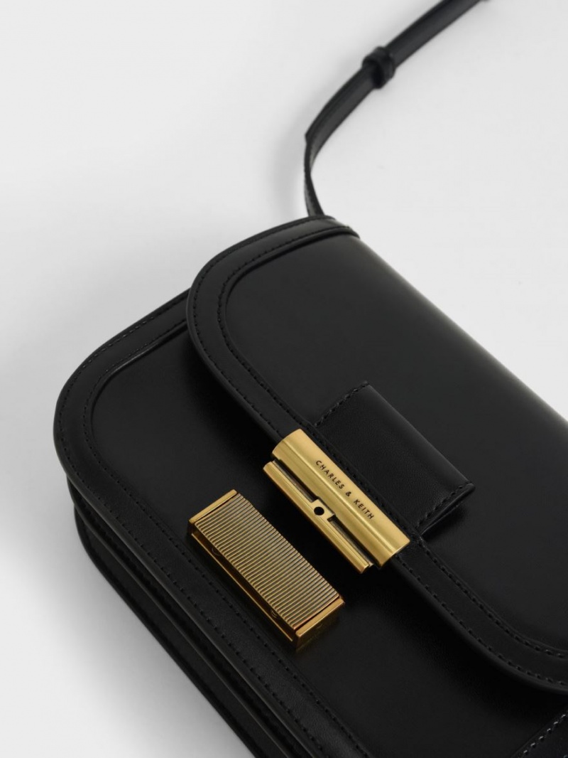 τσάντεσ χιαστί Charles And Keith Charlot μαυρα | 68735-APKI