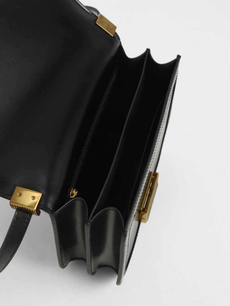 τσάντεσ χιαστί Charles And Keith Charlot μαυρα | 68735-APKI