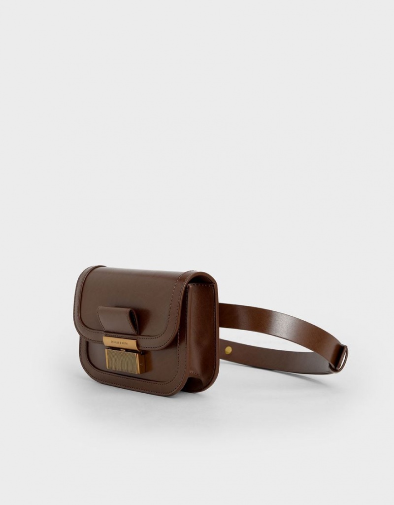 Τσαντα Μεσησ Charles And Keith Charlot σκούρο καφε | 05839-RYWT
