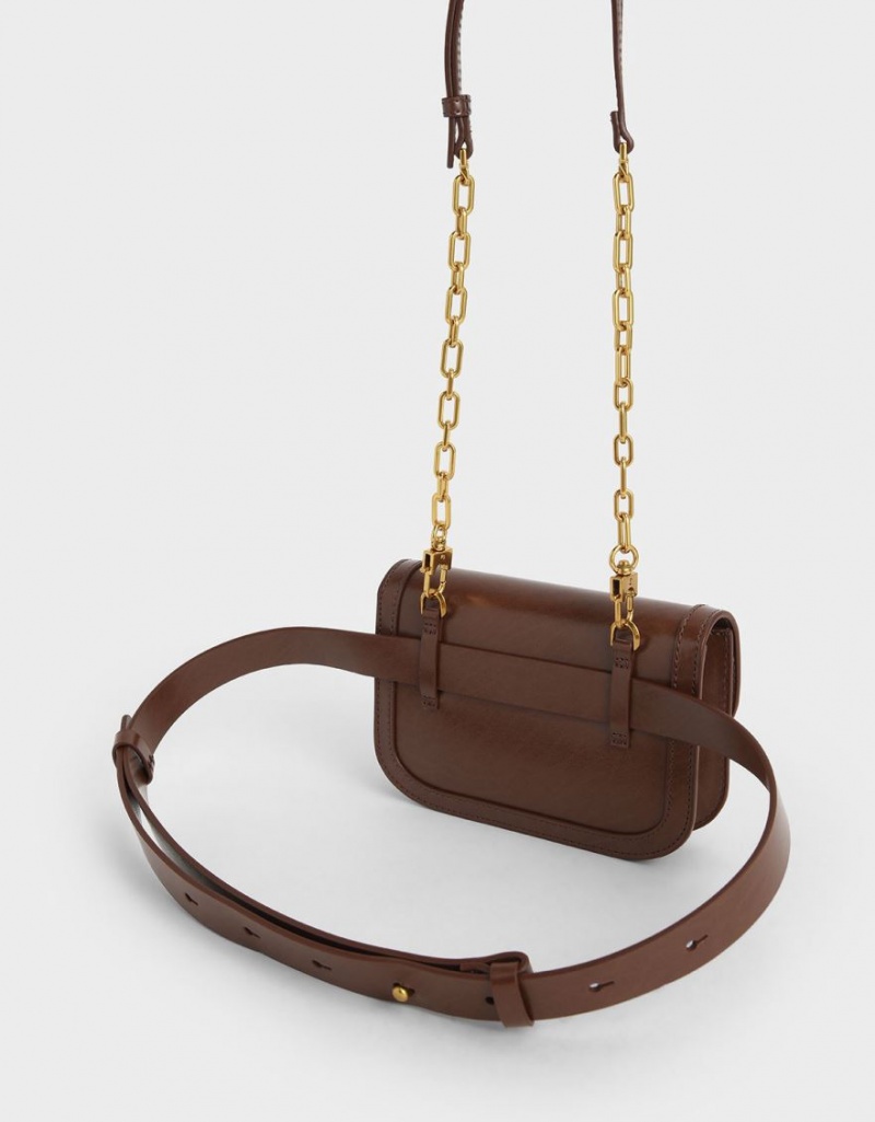 Τσαντα Μεσησ Charles And Keith Charlot σκούρο καφε | 05839-RYWT