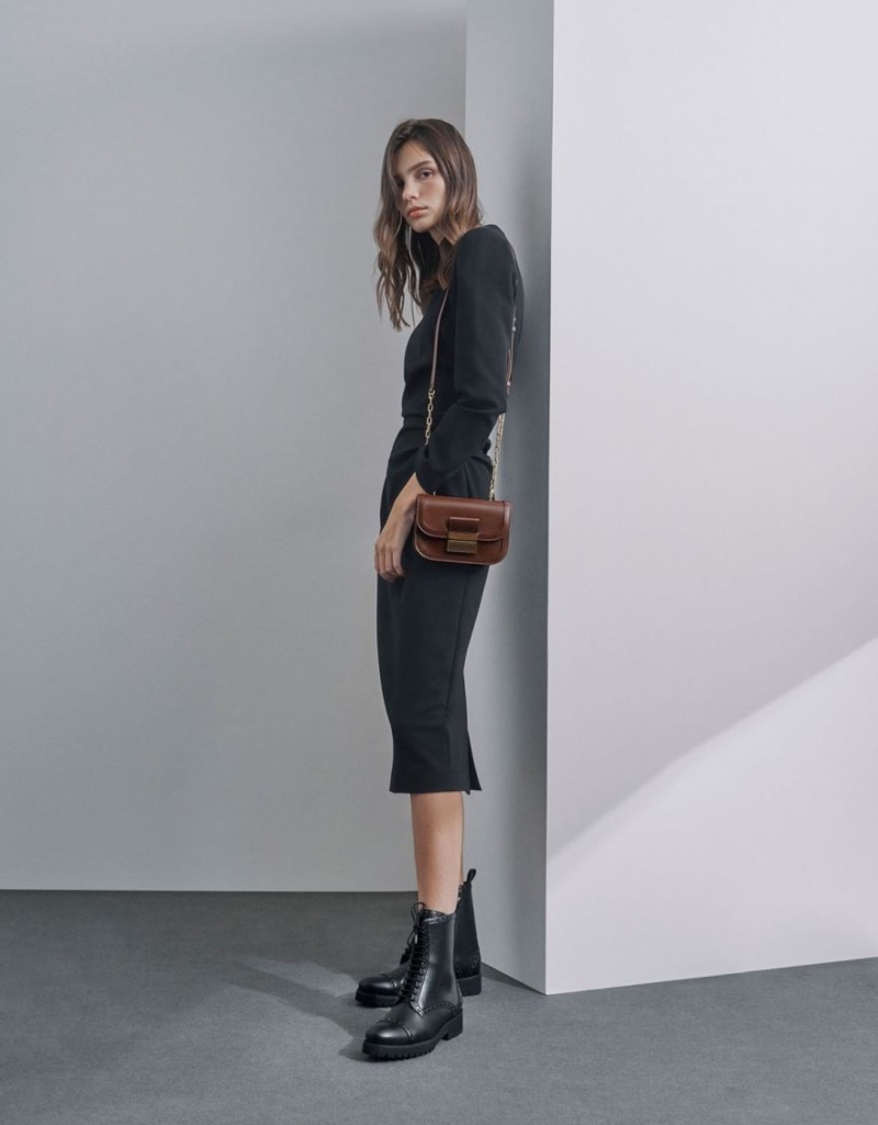 Τσαντα Μεσησ Charles And Keith Charlot σκούρο καφε | 05839-RYWT