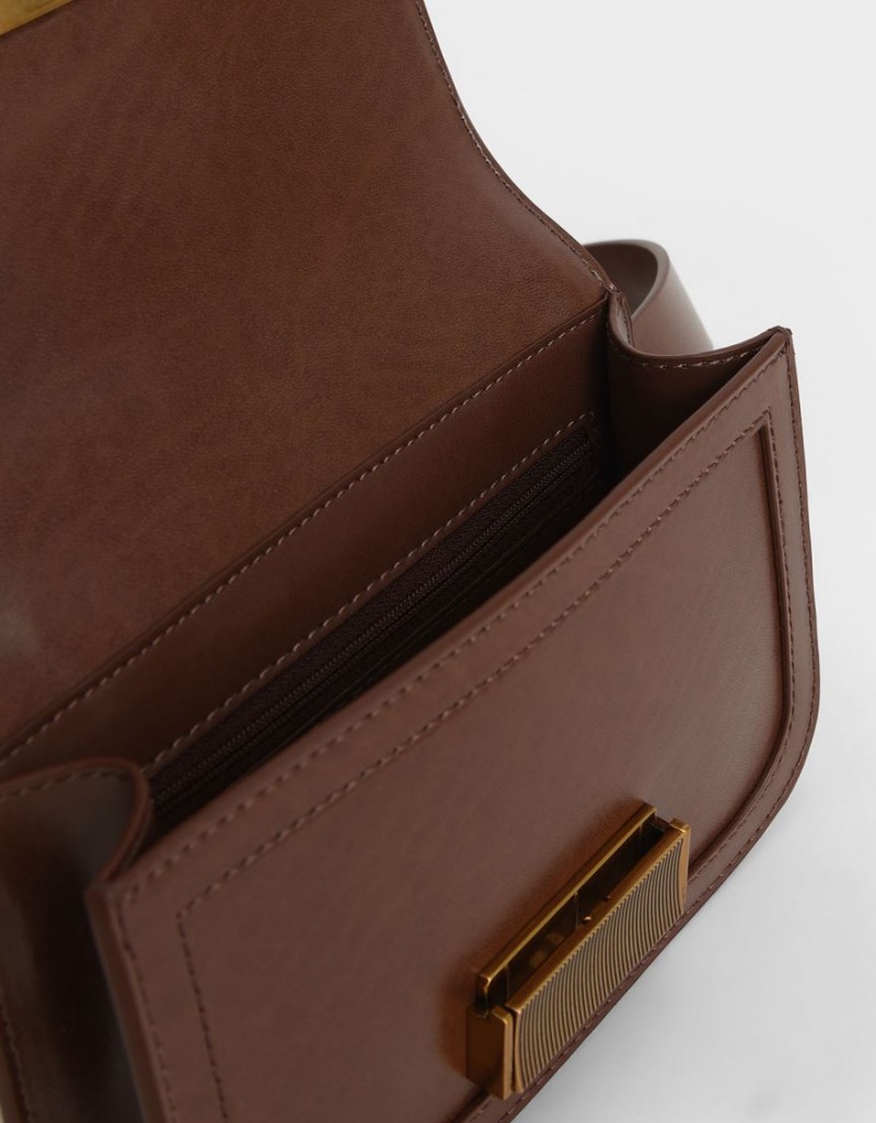 Τσαντα Μεσησ Charles And Keith Charlot σκούρο καφε | 05839-RYWT