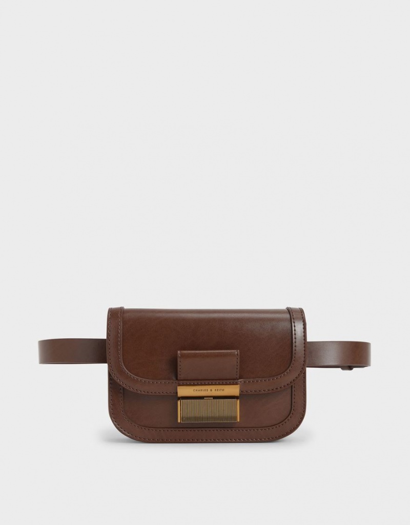 Τσαντα Μεσησ Charles And Keith Charlot σκούρο καφε | 05839-RYWT